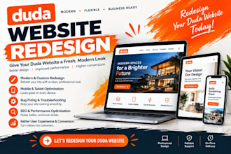 build and design a website using the duda website builder