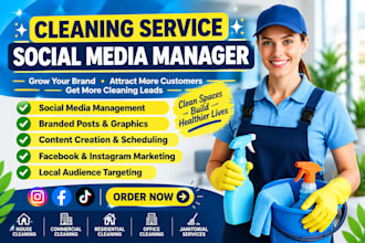 be your cleaning service social media manager for commercial cleaning