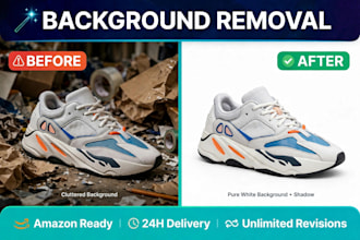remove background to pure white amazon approved