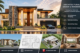 3d render, architectural exterior design, commercial , house