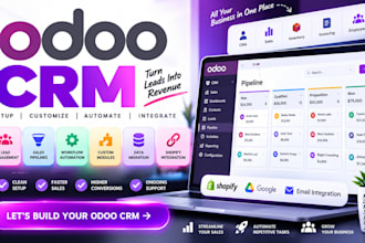odoo CRM setup, odoo CRM customization do odoo custom module shopify integration