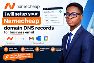 setup your namecheap domain dns records for business email