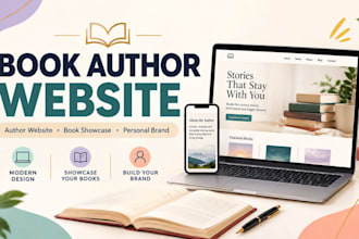design book author website, author website, ebook website, ebook landing page