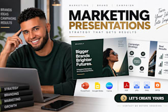 design marketing decks, advertising presentations and marketing pitch decks
