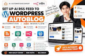 set up ai rss feed to wordpress autoblog auto publish automation n8n workflow