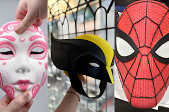 sculpt 3d mask 3d helmet cosplay mask cosplay armor 3d print and paint mask