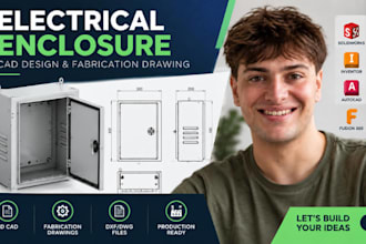 create electrical enclosure drawing, sheet metal design for production