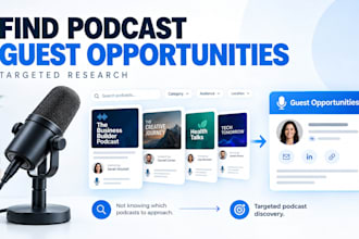 get podcast guest with targeted outreach and research to grow podcast list
