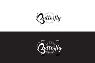 do modern signature photography watermark logo design