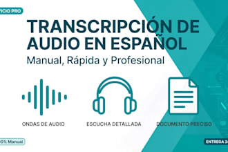 transcribir audio en espanol de forma manual, rapida y profesional