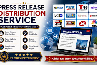 write and distribute press release to google news and major news outlets