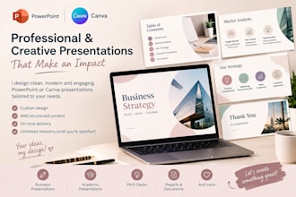 create a professional powerpoint or canva presentation