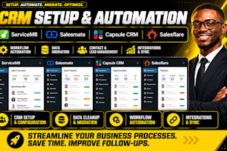do servicem8 salesmate capsule crm salesflare workflow automation data migration