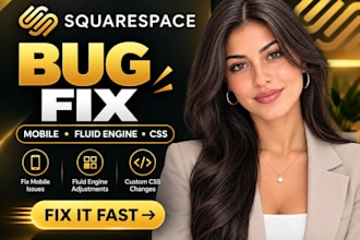 fix squarespace website bugs, fluid engine, mobile layout and CSS issues