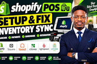 setup shopify pos, square pos, toast pos,clover loyverse pos payment integration