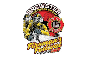 design high quality firefighter logo with unlimited revision