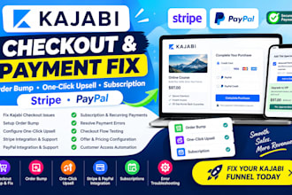 fix kajabi checkout order bump upsell stripe paypal subscription errors