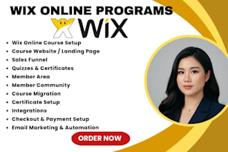 create wix online course  website wix membership site setup wix sales funnel