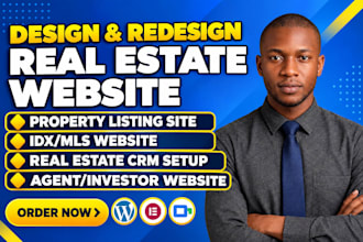 build a real estate website for realtor and agent with idx mis crm integration