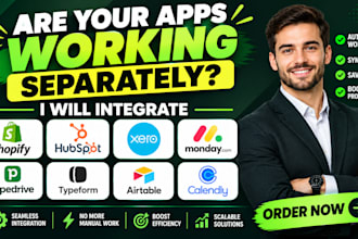 integrate shopify hubspot xero mondaycom pipedrive type forms airtable calendy