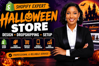 design a halloween shopify store halloween dropshipping website