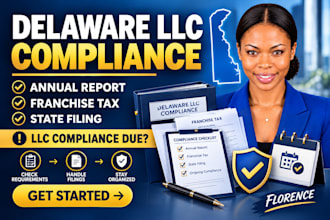 delaware llc compliance, annual report, franchise tax state filing