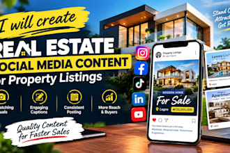 create real estate social media content for property listings