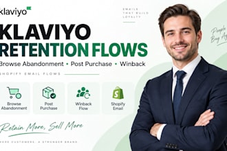 setup klaviyo browse abandonment post purchase winback shopify email flow funnel
