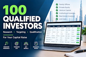 find and research qualified investors for your capital raise