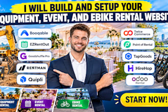 build and optimize rental for consruction equipment, event, e bike booking