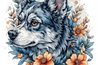 draw custom your portrait or pet in tattoo style