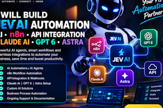 build jev ai automation jarvis ai n8n API integrations claude ai gpt 6 astra mcp