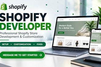 be your shopify developer and build your shopify store