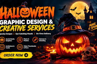 design halloween flyers posters invitations and social media graphics