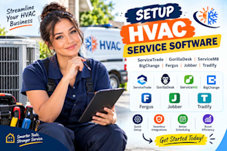 setup hvac servicetrade gorilladesk servicem8 bigchange fergus jobber tradify