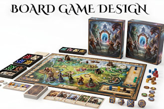design a custom board game, card game, or tabletop game