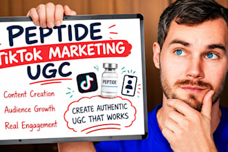 setup peptide tiktok marketing ugc content creator video ad script production