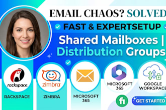 set up shared mailboxes distribution groups on rackspace zimbra microsoft 365