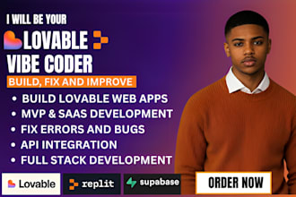 be your vibe coder fix lovable bug and error and build web apps
