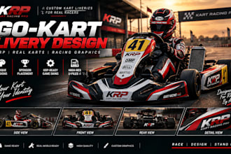 design krp go kart livery kart bodywork stickers and racing graphics