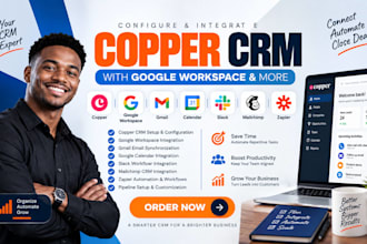 configure copper crm with google workspace gmail calendar slack mailchimp zapier