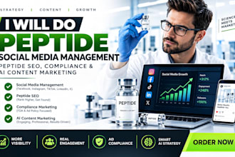 do peptide social media management peptide seo compliance ai content marketing