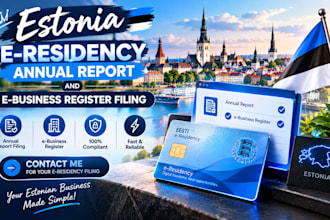 manage your estonia e residency annual report and e business register filing