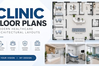 design clinic floor plans with modern healthcare architectural layouts
