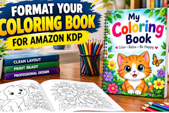 format your coloring book for amazon KDP