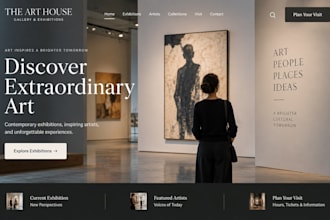 build squarespace exhibition website art gallery museum site illustrator website