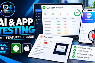 test your ai project and mobile app with UI feature and software testing