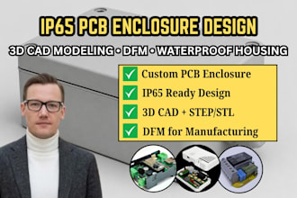 design ip65 waterproof pcb enclosure with cad modeling and dfm