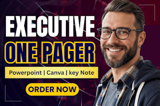 design executive summary, investment teaser and one pager brochure in 24 hours