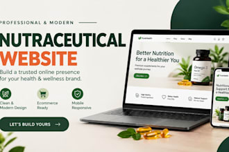 build nutraceutical website supplement website, supplement store vitamin website
